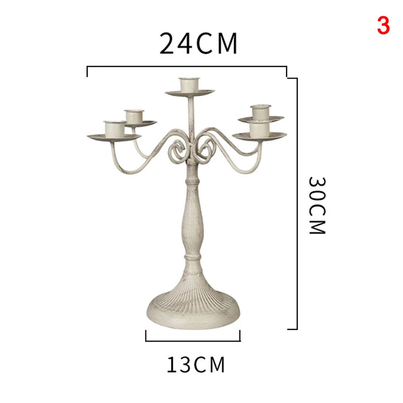 Candelabro Decor Portacandele per Matrimonio in Stile Europeo