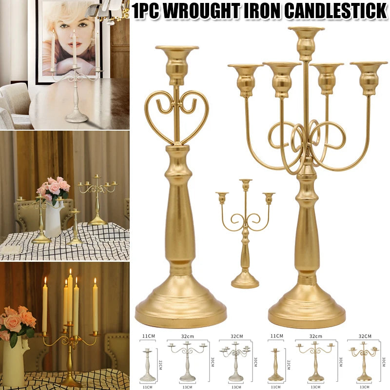 Candelabro Decor Portacandele per Matrimonio in Stile Europeo
