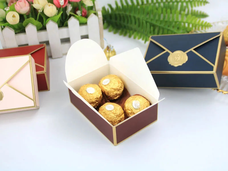 New Gift Boxes Packaging Envelope Shape Wedding Favor Gift.
