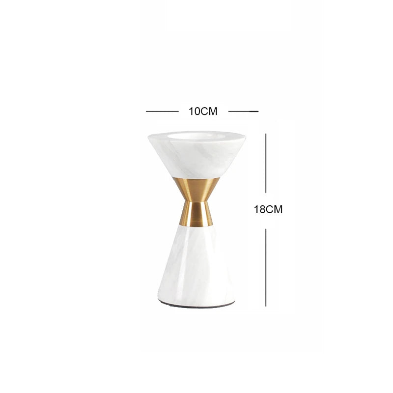 Candelabro de mármol natural blanco escandinavo Volakos