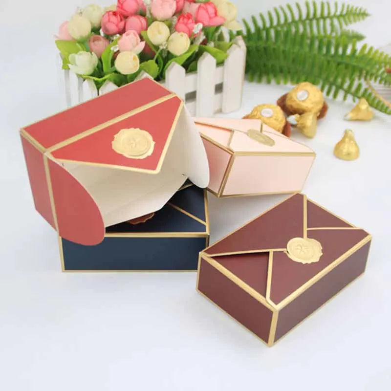 New Gift Boxes Packaging Envelope Shape Wedding Favor Gift.