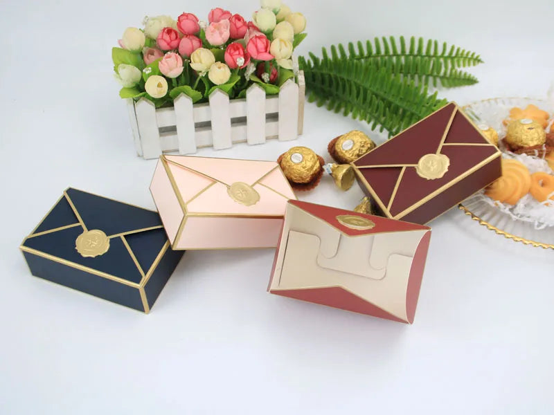New Gift Boxes Packaging Envelope Shape Wedding Favor Gift.
