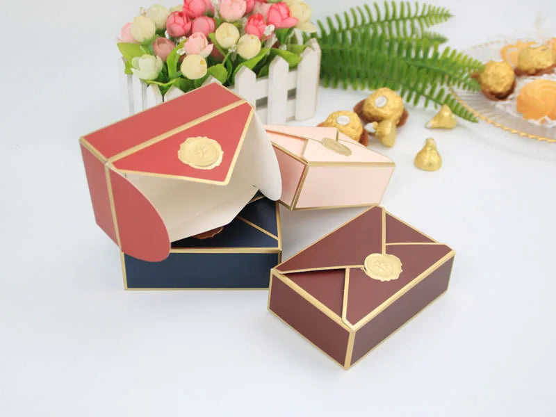 New Gift Boxes Packaging Envelope Shape Wedding Favor Gift.