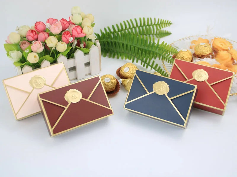 New Gift Boxes Packaging Envelope Shape Wedding Favor Gift.