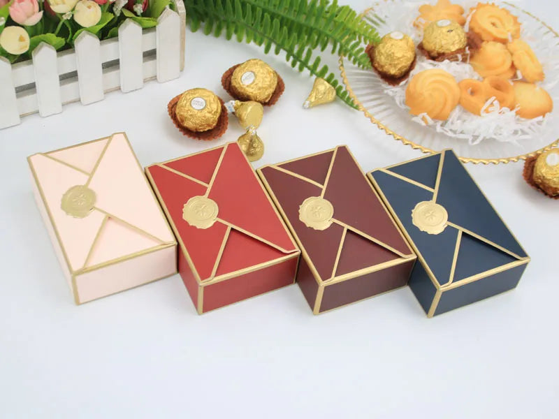 New Gift Boxes Packaging Envelope Shape Wedding Favor Gift.