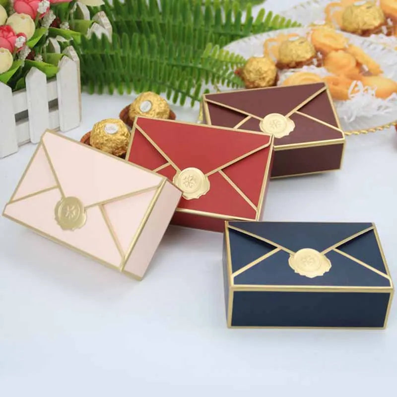 New Gift Boxes Packaging Envelope Shape Wedding Favor Gift.