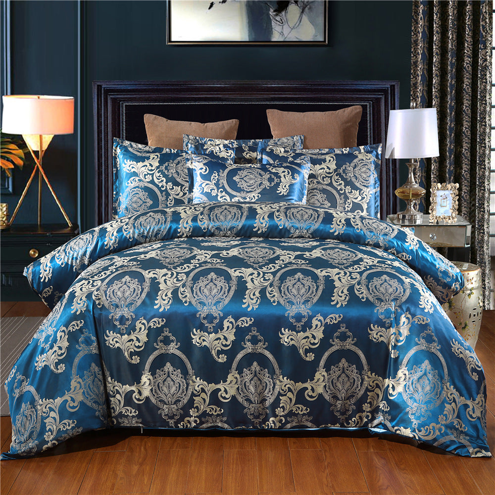 Set di biancheria da letto con copripiumino e federa in jacquard