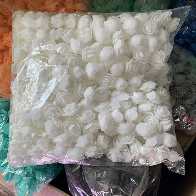 Diameter 3cm Foam Rose Artificial Flowers 500Pcs