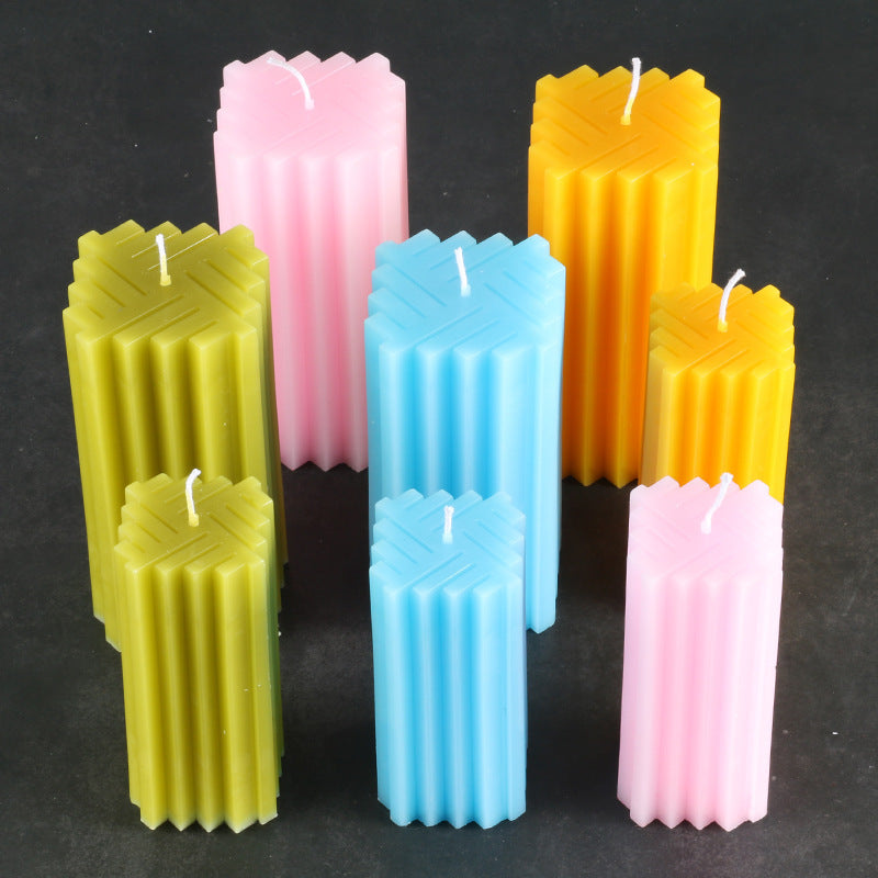 Stampo per candele con motivo a intreccio quadrato creativo