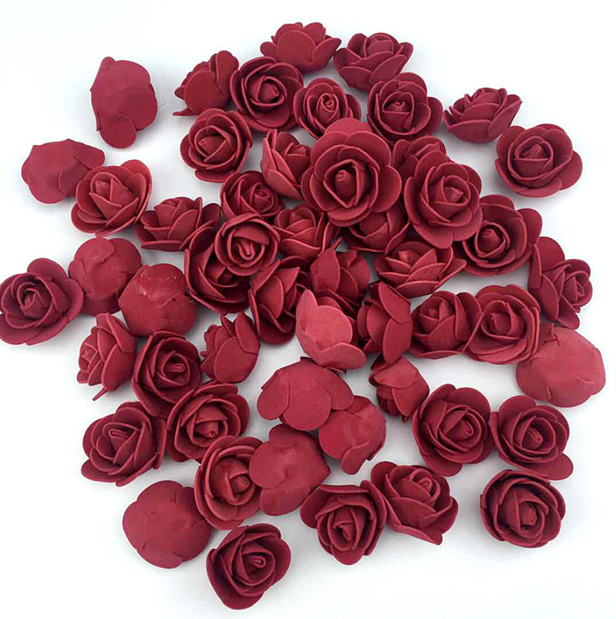 Diameter 3cm Foam Rose Artificial Flowers 500Pcs
