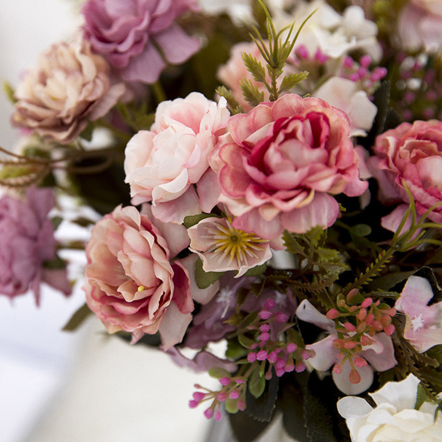 Decorazione Mazzo Fiori Artificiali di Seta