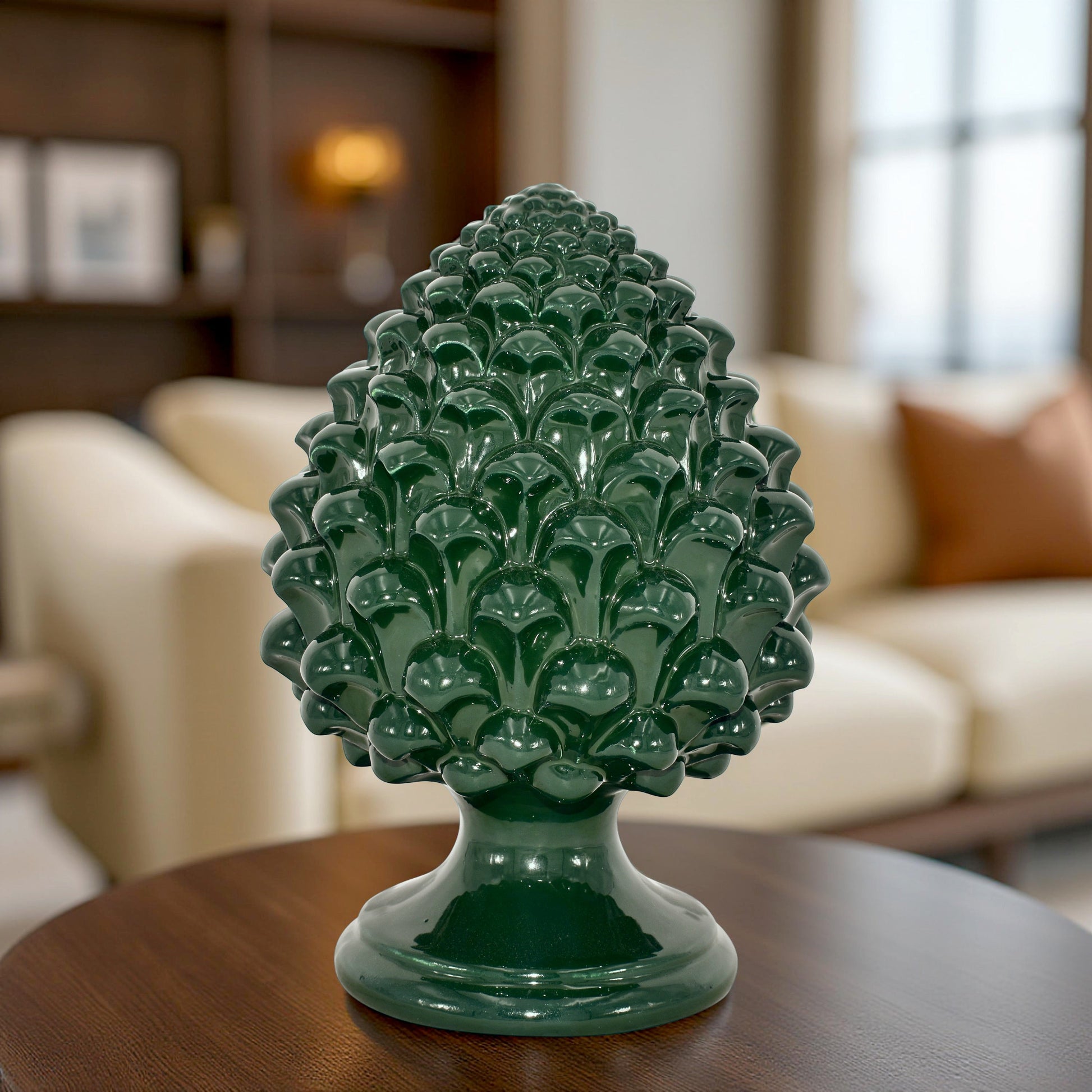 Pigna semilavorata altezza 15/35 Verde Antico