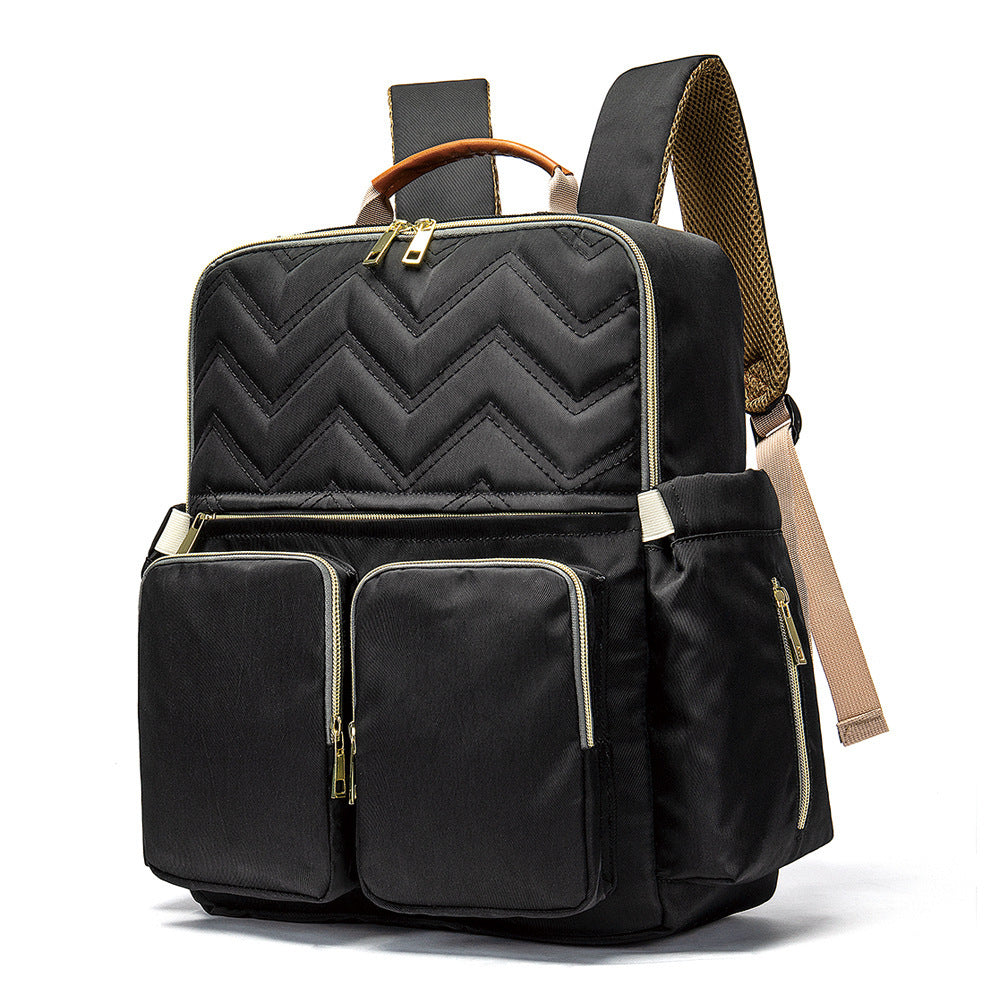 Zaino da viaggio per mamma e bambino in stile retrò, di grande capacità