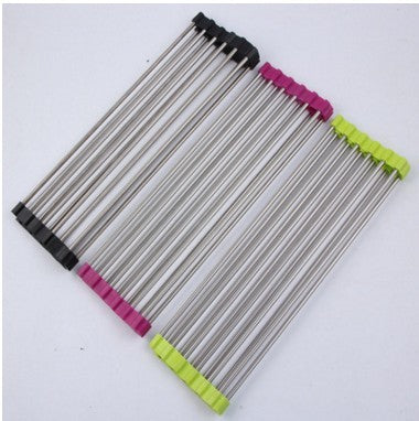 Scolapiatti pieghevole per lavello da cucina in acciaio inossidabile