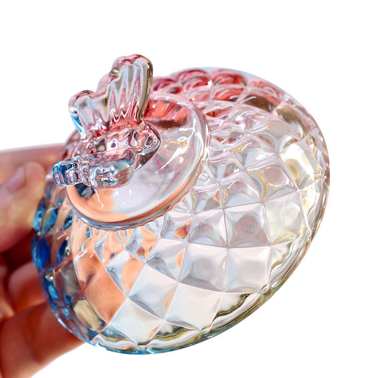 Barattolo portaoggetti di lusso in stile europeo, in vetro colorato (ideale per la produzione di candele)