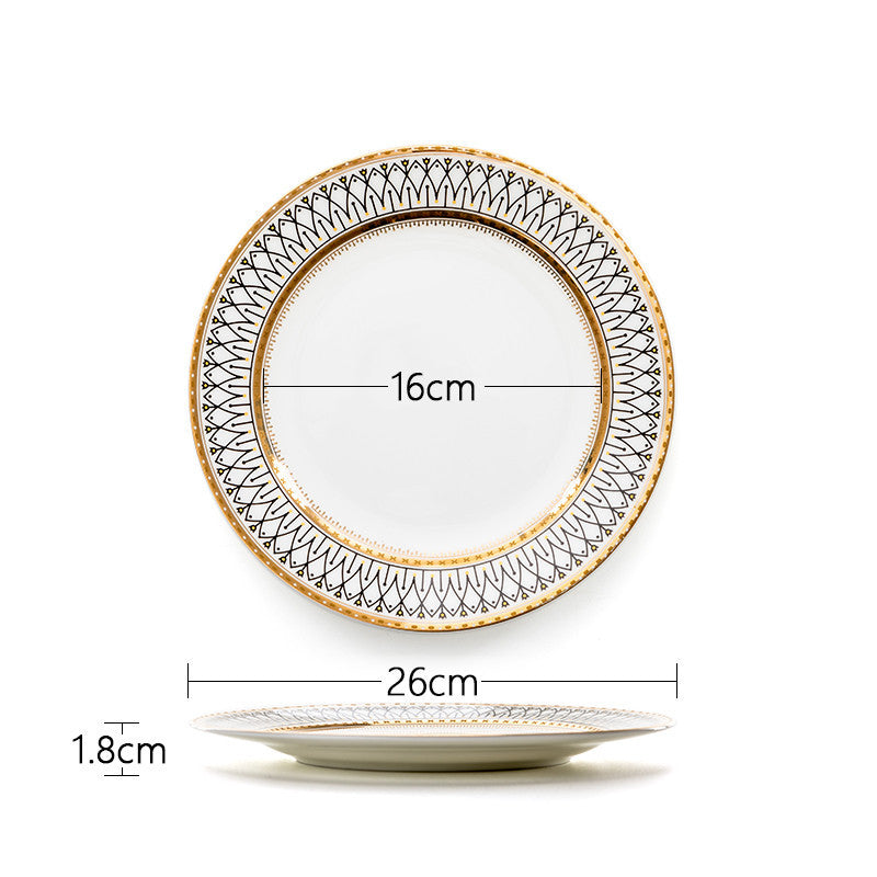 Piatto piano in ceramica placcato rosso a rete