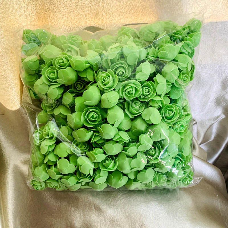 Diameter 3cm Foam Rose Artificial Flowers 500Pcs
