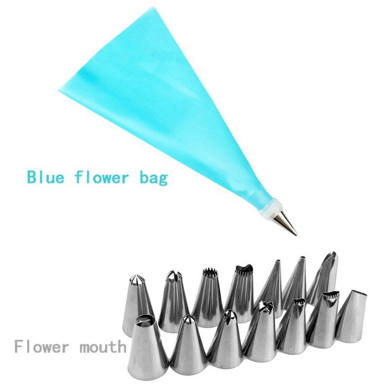 Beccucci per sac à poche in silicone, riutilizzabili, set da 14 beccucci