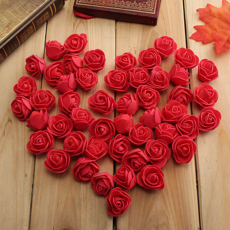 Diameter 3cm Foam Rose Artificial Flowers 500Pcs