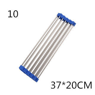 Scolapiatti pieghevole per lavello da cucina in acciaio inossidabile