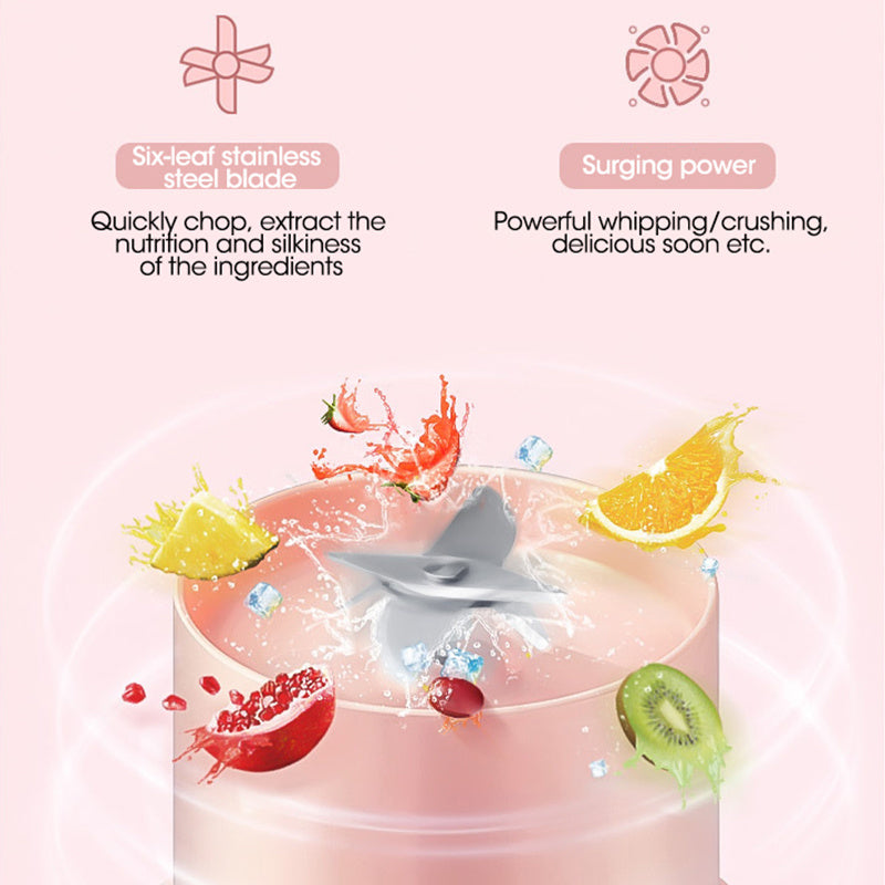 Frullatore elettrico portatile multifunzione, ricaricabile tramite USB