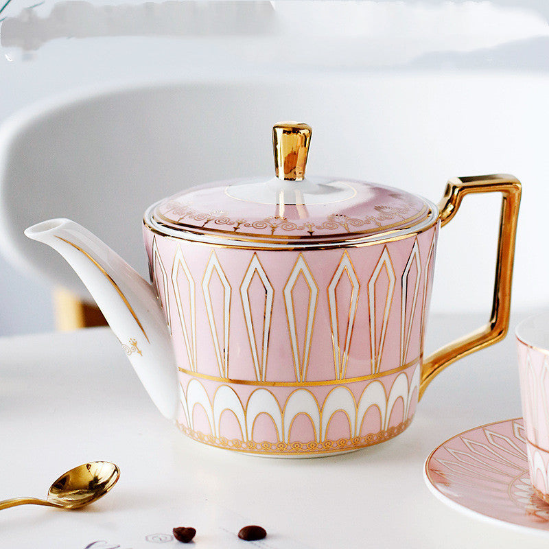 Set da caffè in ceramica europea con piattino e porta cucchiaino