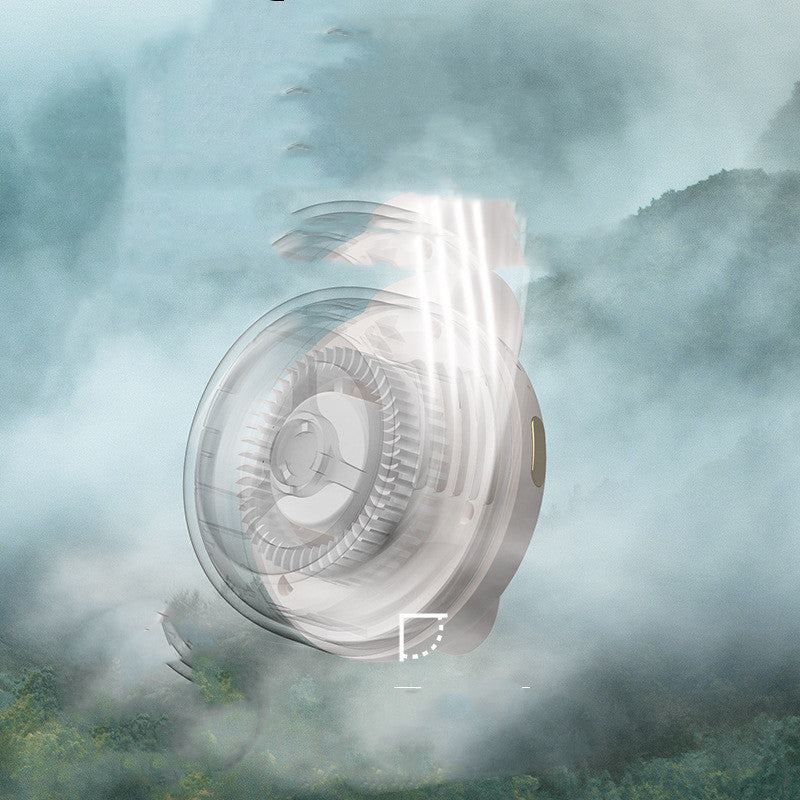 Piccolo ventilatore portatile Cyclone con fibbia, piccolo ventilatore tascabile portatile