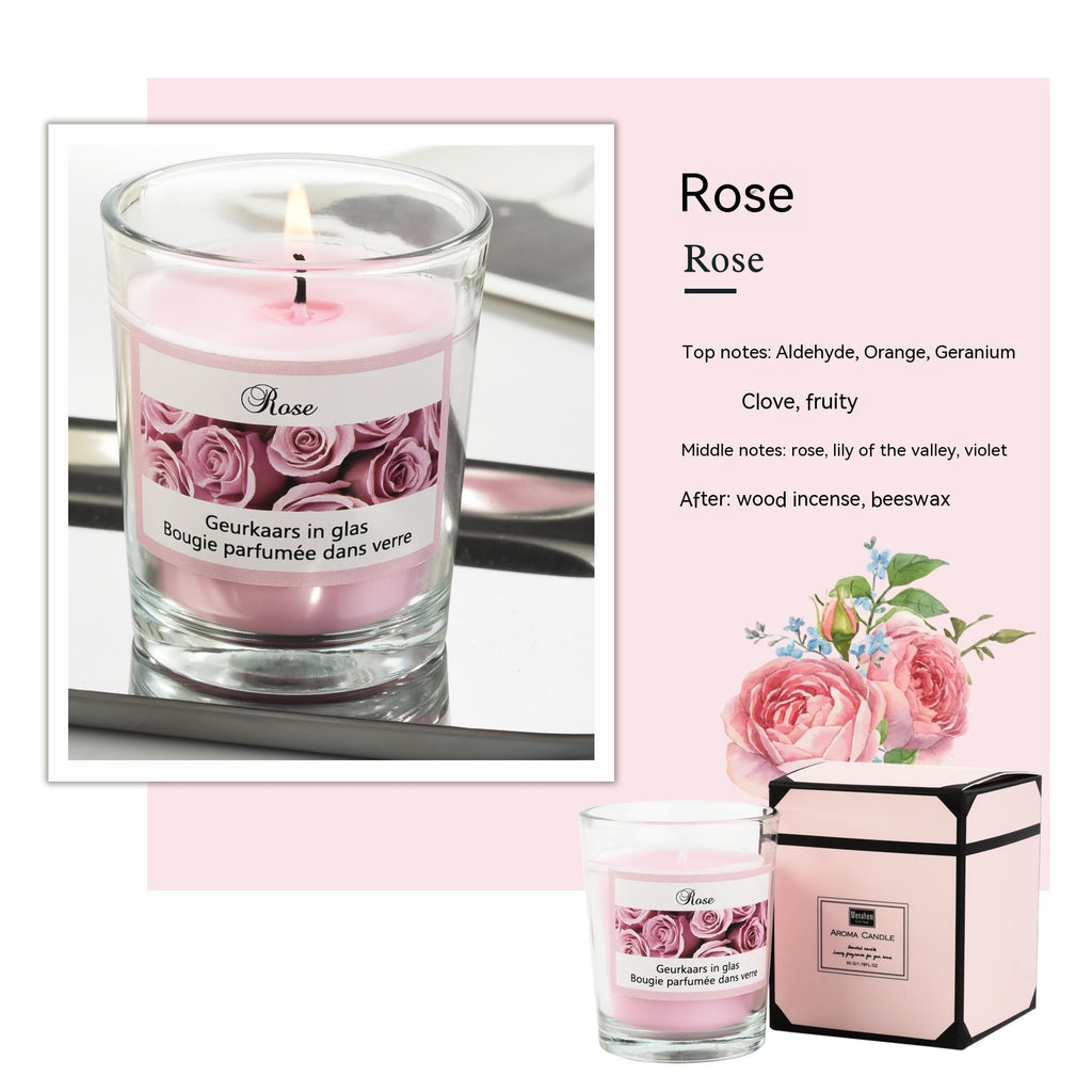 Candele Aromaterapia Vetro Fragranza Romantica