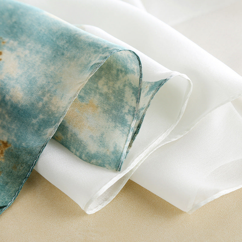 Telo da spiaggia con protezione solare in seta stampata