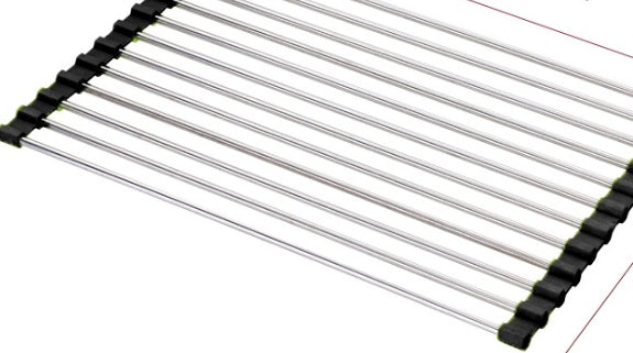 Scolapiatti pieghevole per lavello da cucina in acciaio inossidabile