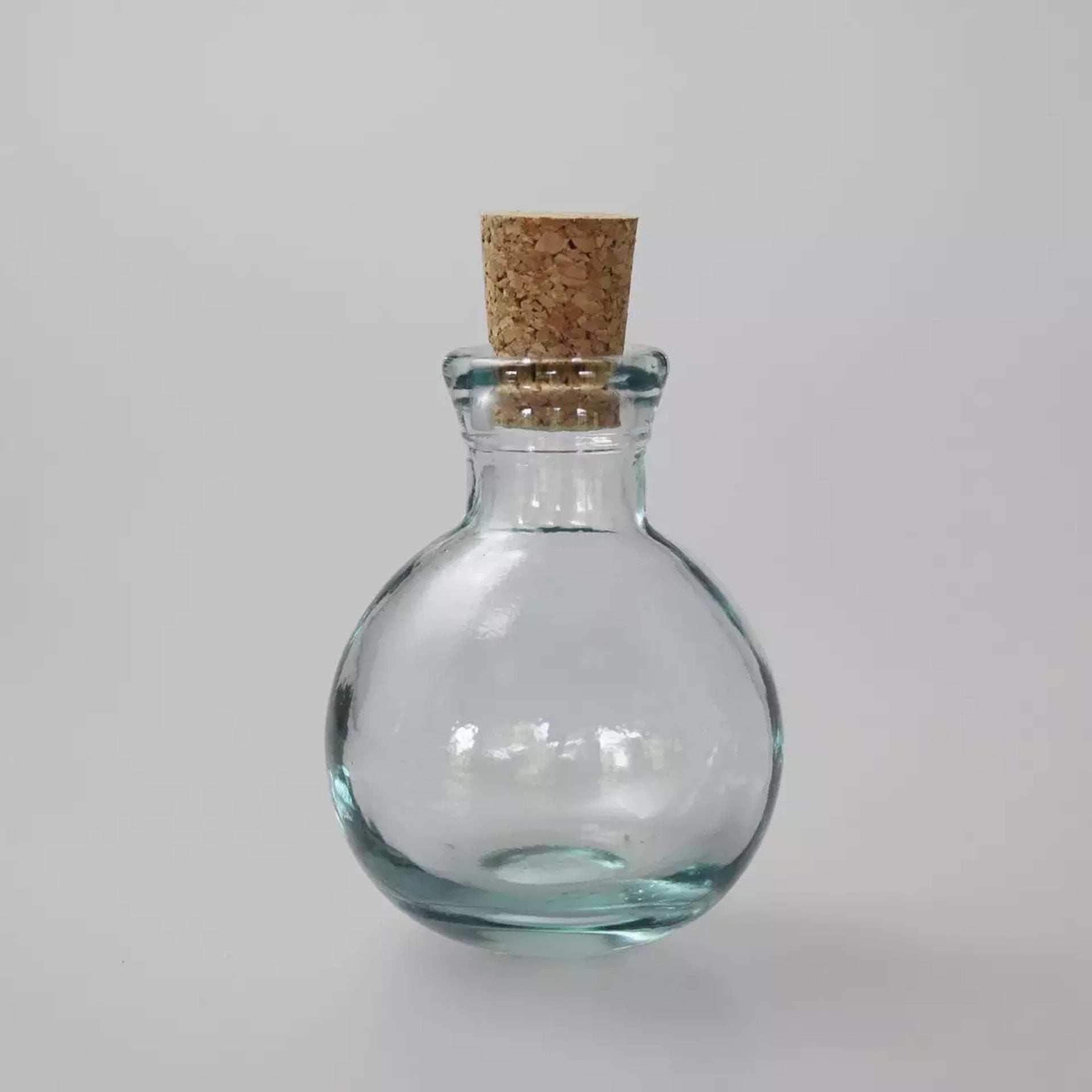 Glass cork jar made by hand unique quality.