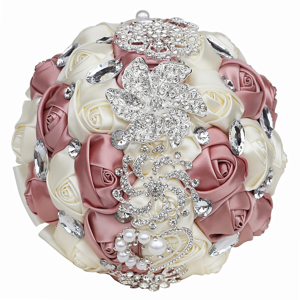 Braut Fertig Satin Bouquet Hochzeit Band Handheld