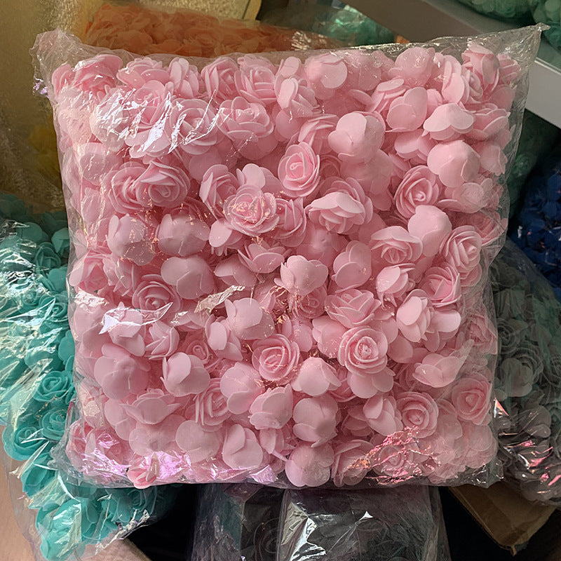Diameter 3cm Foam Rose Artificial Flowers 500Pcs