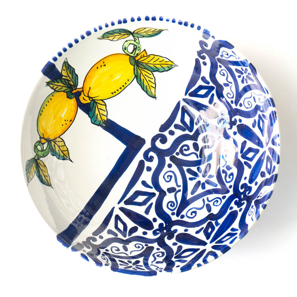 Ensalada de mayólica azul