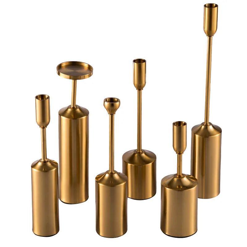 Portacandele in metallo retrò in stile europeo