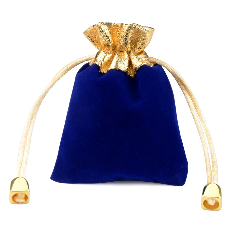 Geschenktüte Kordelzug Samt Taschen Gold Farbe Trim Für Hochzeit