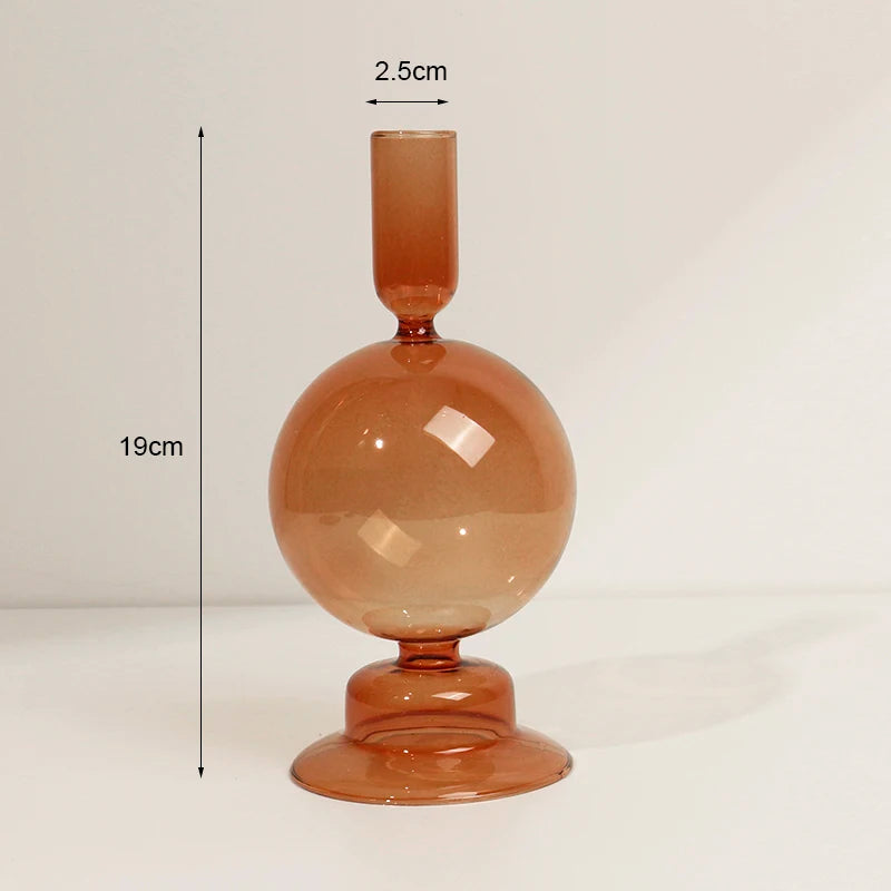 Portacandele in vetro pregiato per candelieri.