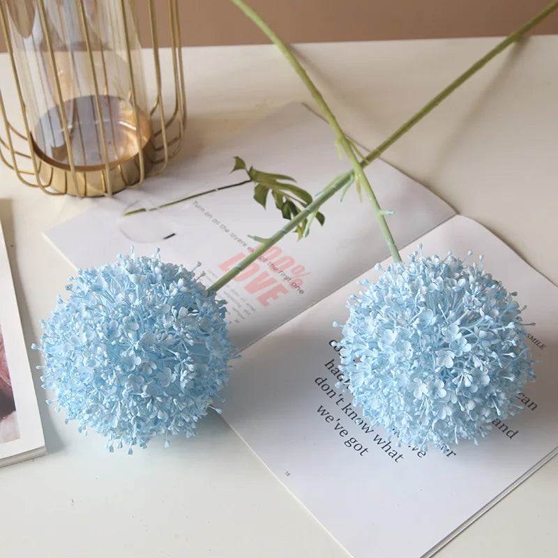 Grande ramo artificiale di cipolla colorata per sala da matrimonio, floreale, 75 cm.