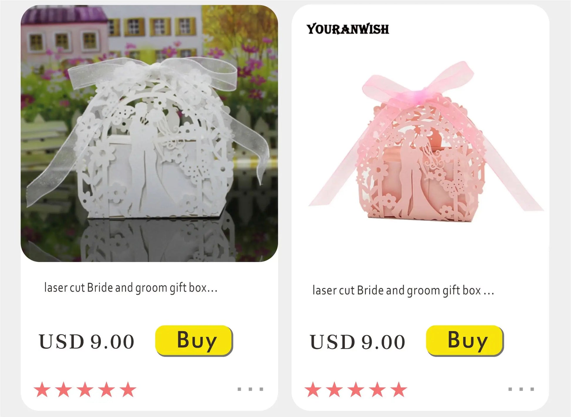 Nuova scatola regalo creativa in marmo grigio per feste e baby shower