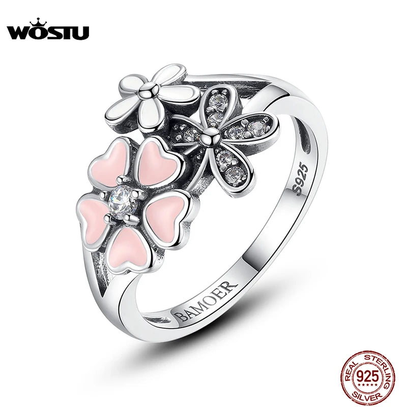 Poetic Daisy Kirschblütenring 100 % 925 Sterling Silber