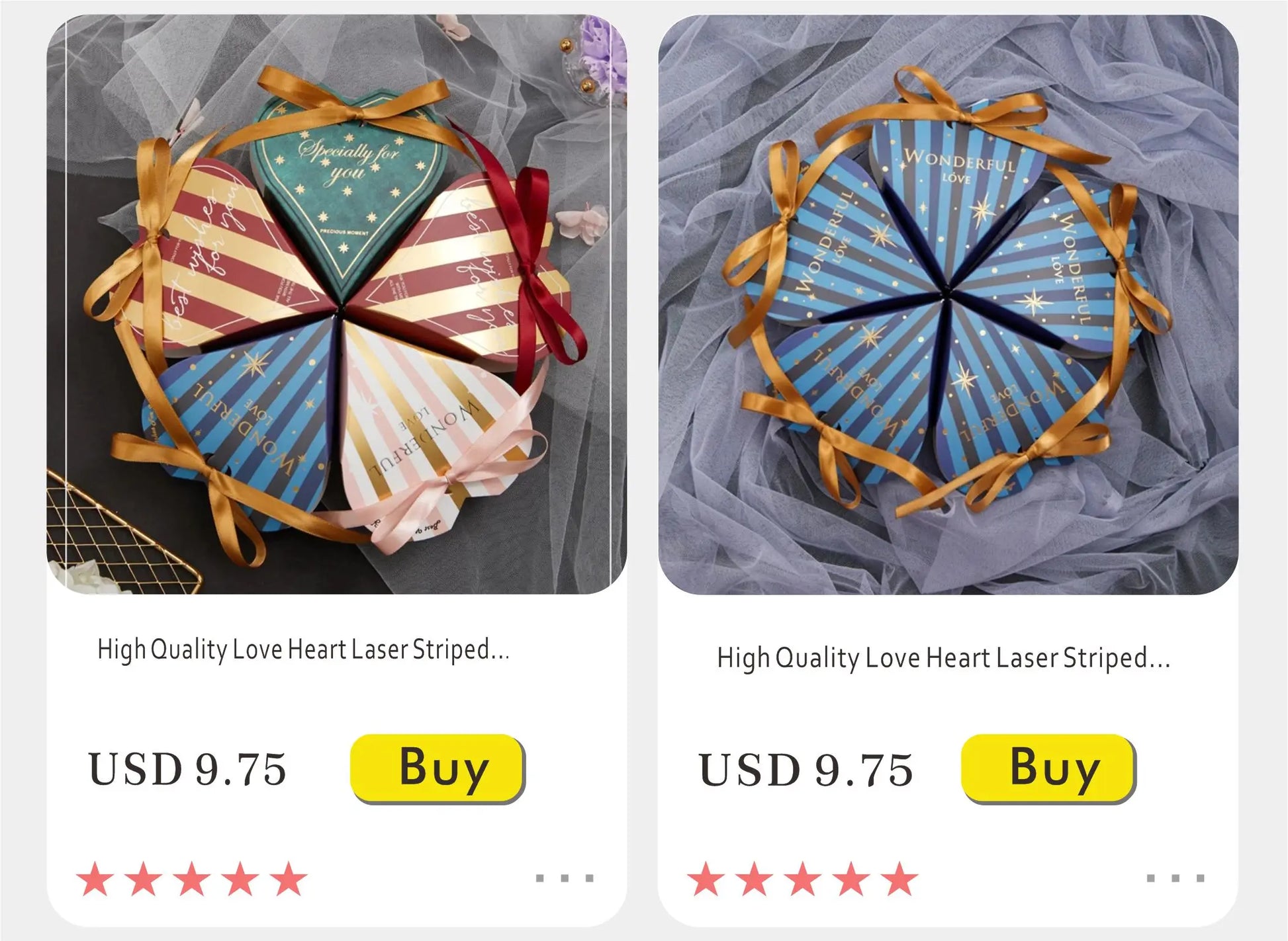 Nuova scatola regalo creativa in marmo grigio per feste e baby shower