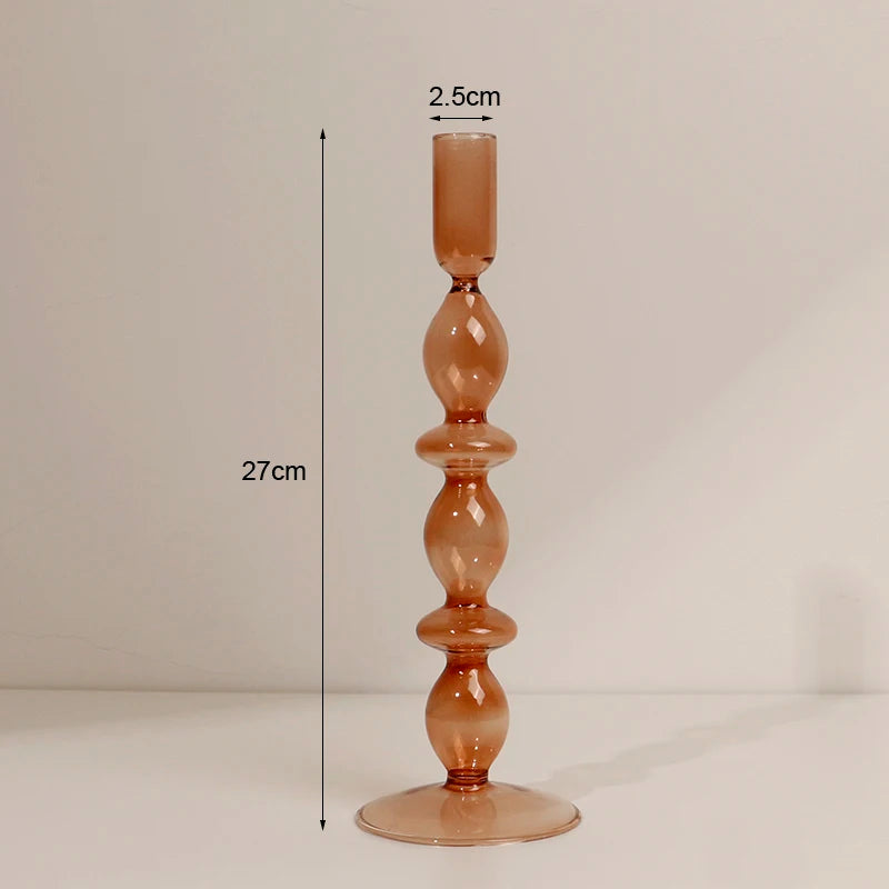 Portacandele in vetro pregiato per candelieri.