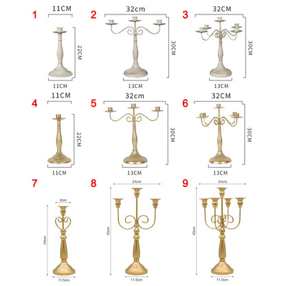 Candelabro Decor Portacandele per Matrimonio in Stile Europeo