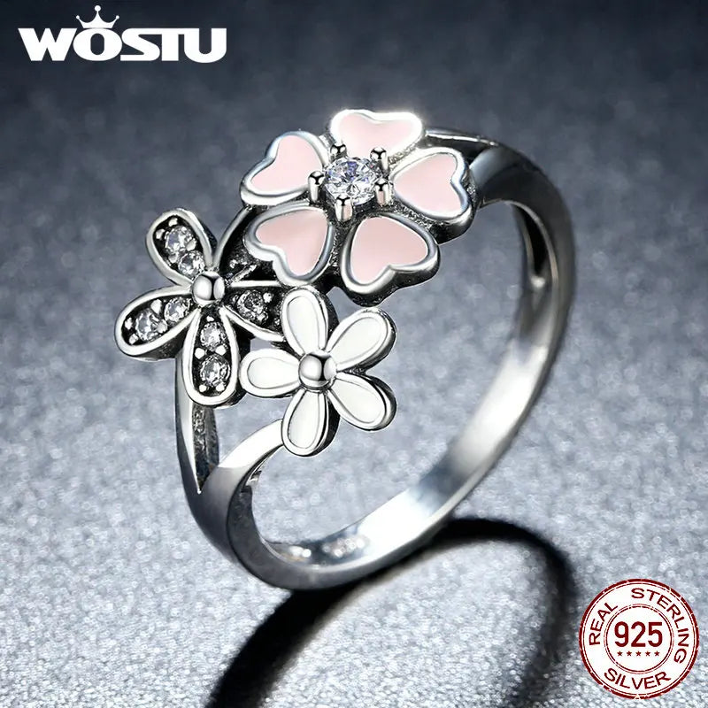 Poetic Daisy Kirschblütenring 100 % 925 Sterling Silber