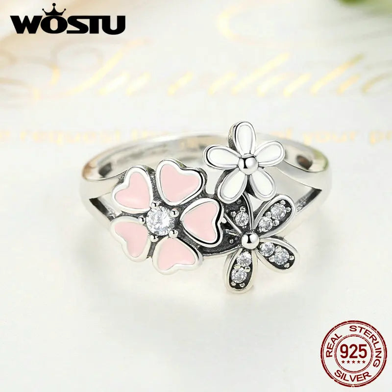 Poetic Daisy Kirschblütenring 100 % 925 Sterling Silber