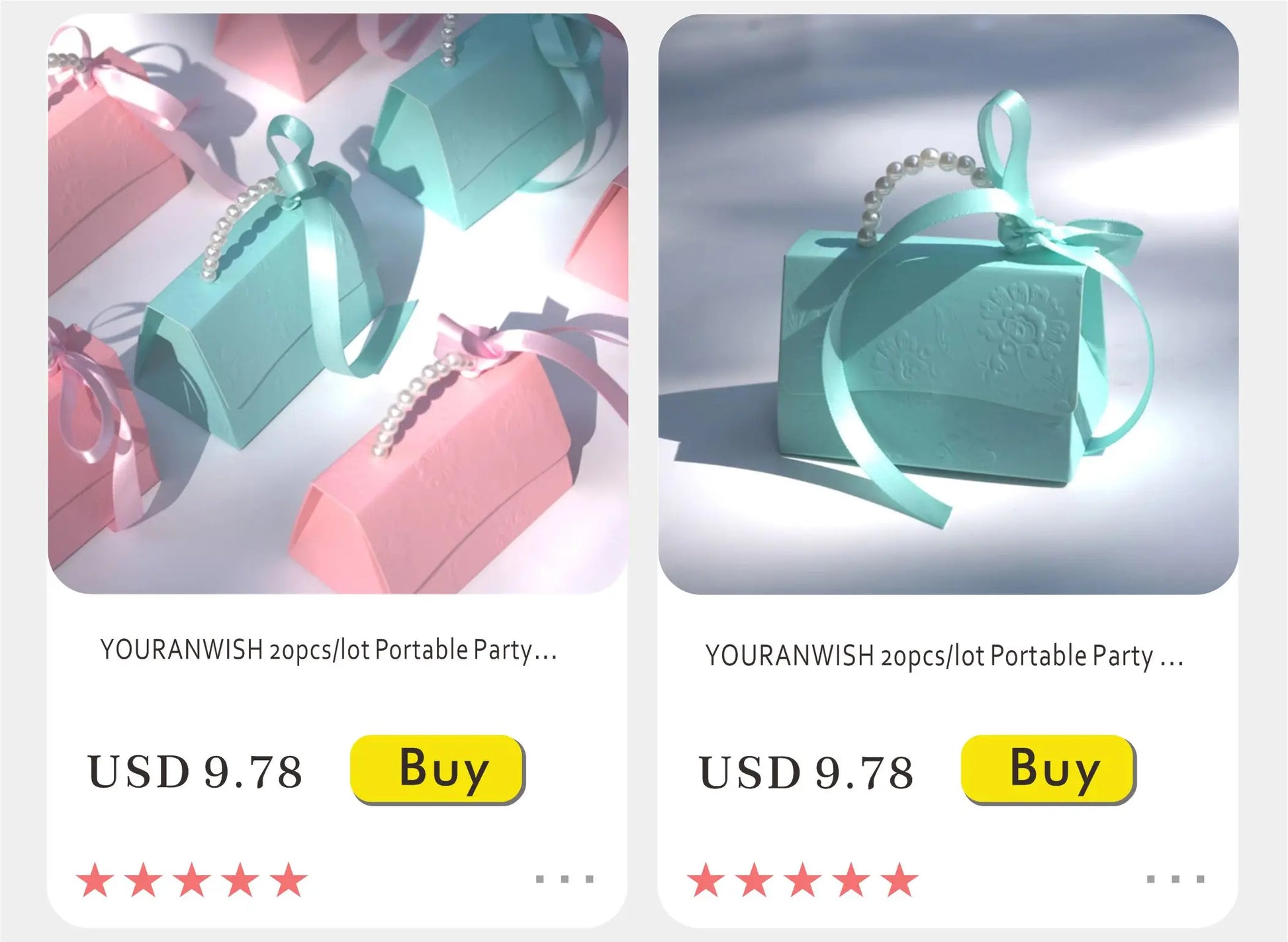 Nuova scatola regalo creativa in marmo grigio per feste e baby shower