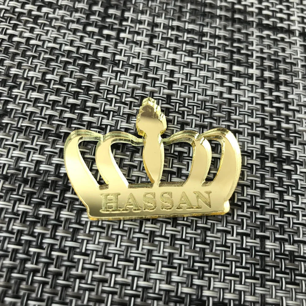 30 pezzi di corona acrilica con specchio personalizzato per neonati