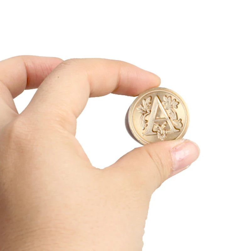 Timbro di ceralacca antico classico 26 lettere iniziali dell'alfabeto AZ