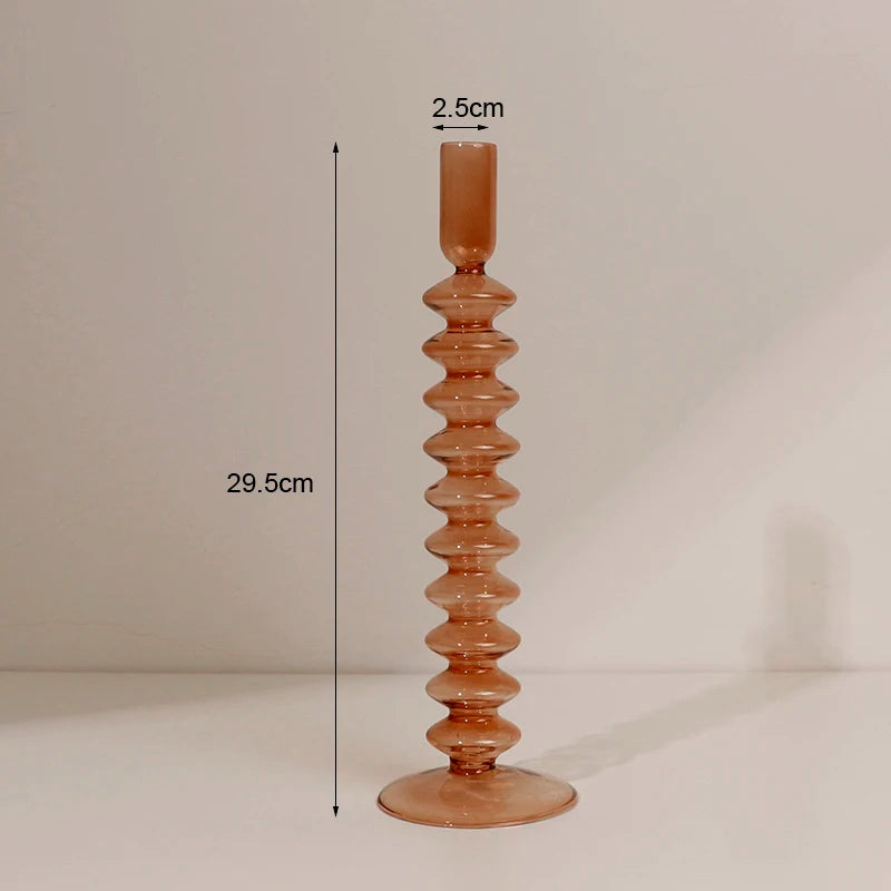 Portacandele in vetro pregiato per candelieri.