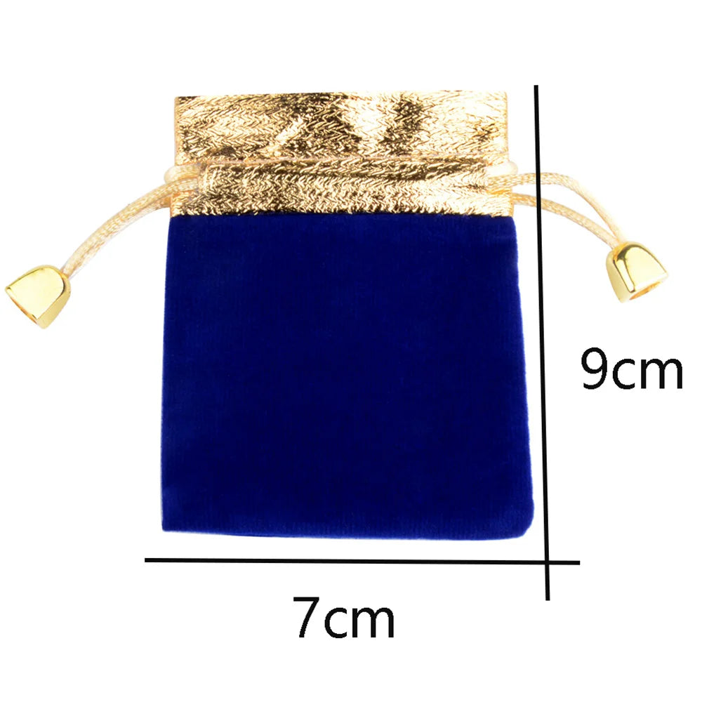 Geschenktüte Kordelzug Samt Taschen Gold Farbe Trim Für Hochzeit